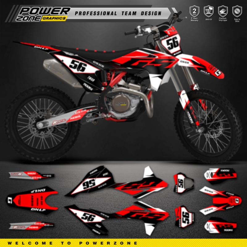 PowerZone For GASGAS Custom Team Graphics Backgrounds Deco Decals Stickers Kit For GASGAS GAS GAS 2021 2022 2023 EC MC