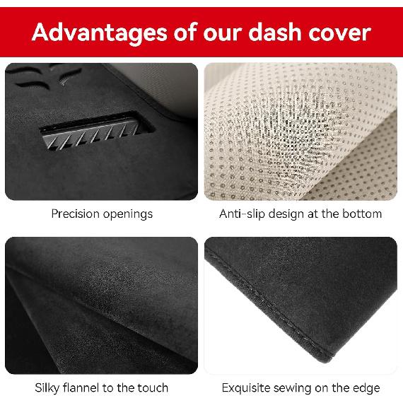 Dash Cover For Toyota RAV4 2018 2017 2016 2015 2014 2013 Accessories Flannel Dashboard Cover Dash Mat Center Console Cover Sunshield Protector Pad