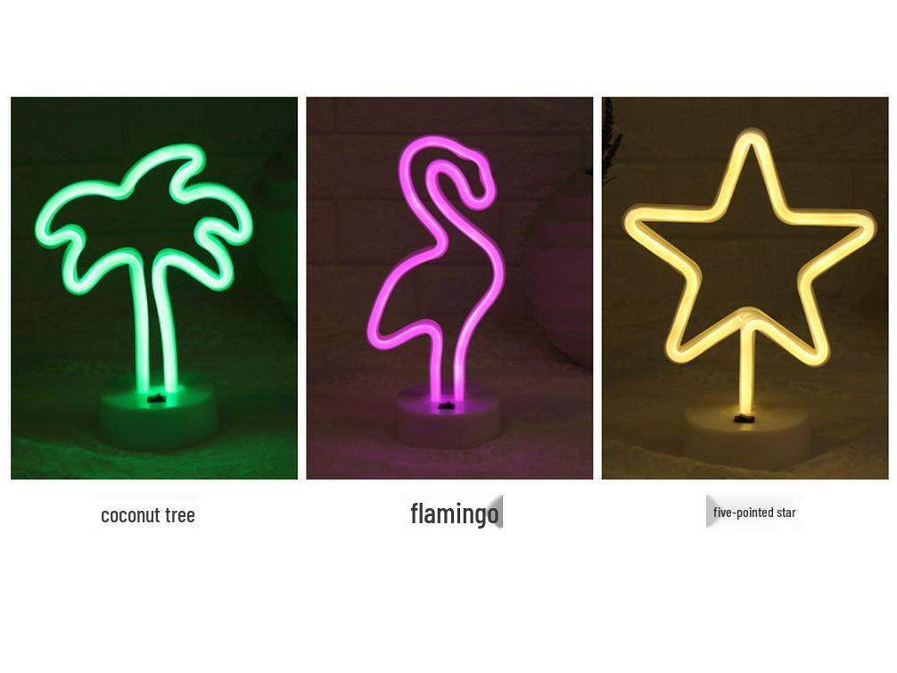 Creative LED Heart Neon Light - Romantic Atmosphere Table Lamp for Bedroom Decor