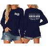 Ladies Fashion Casual Long Sleeve Halloween 3d Simulation Embroidery Printed Crew-Neck Hoodie Top