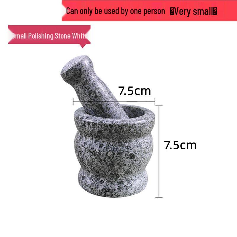 Large Bluestone Garlic Mortar & Pestle Set - Household Garlic Mincer & Grinder.