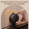 Walnut Suction Cup Bathroom Shelf No-Drill Removable Bathroom Organizer Shelf For Sink And Vanity Wall-Mounted Sink Suction