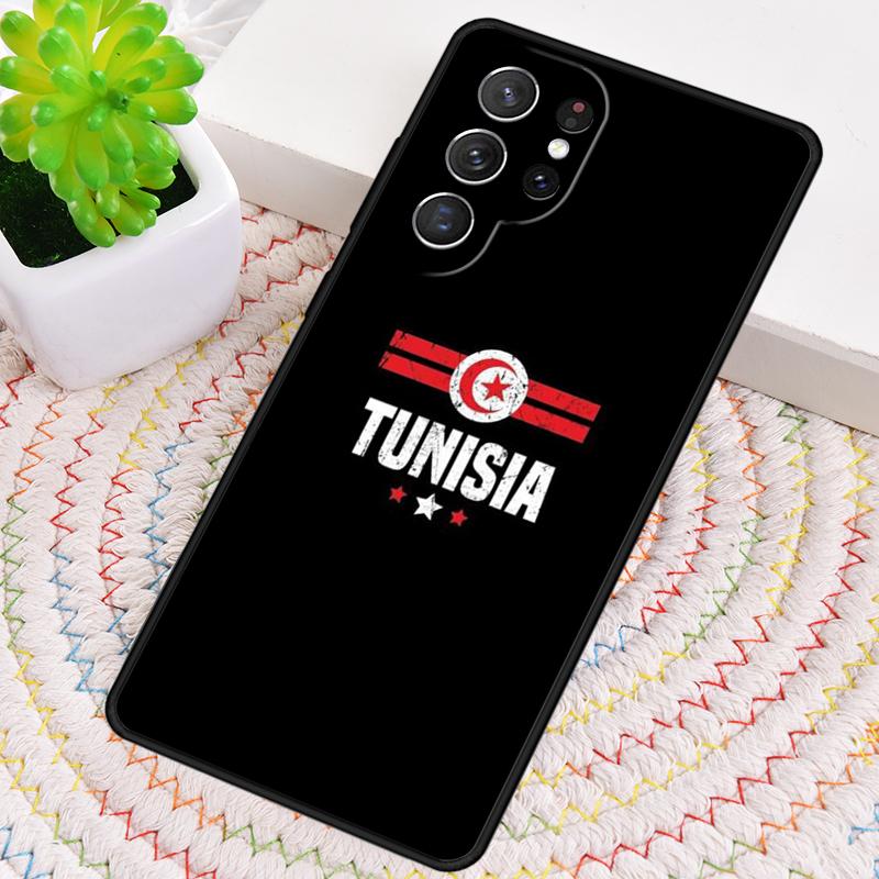 Tunisia Flag Map TPU Phone Case For Samsung Galaxy note 10 pro S26 S25 S24 S23 S22 Ultra Plus S21 FE S20 Shockproof Cover