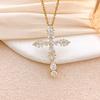 Necklace Cross ins Punk Cross Necklace Accessories Women's Fashion Personality Niche Design Copper Inlaid Zircon Accessories Women