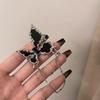Hoher Sinn Nischenpersönlichkeit Fransen Schmetterling Brosche Eingelegt Mit Schwarzem Zirkon Corsage Accessoires Damenmantel Anzug Pin