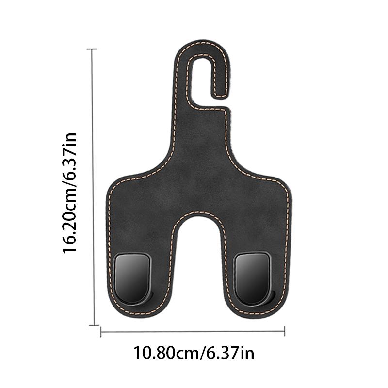 SEAMETAL Car Seat Headrest Hook PU Leather Phone Holder Auto Seat Back Mount Organizer Car Interior Hanger