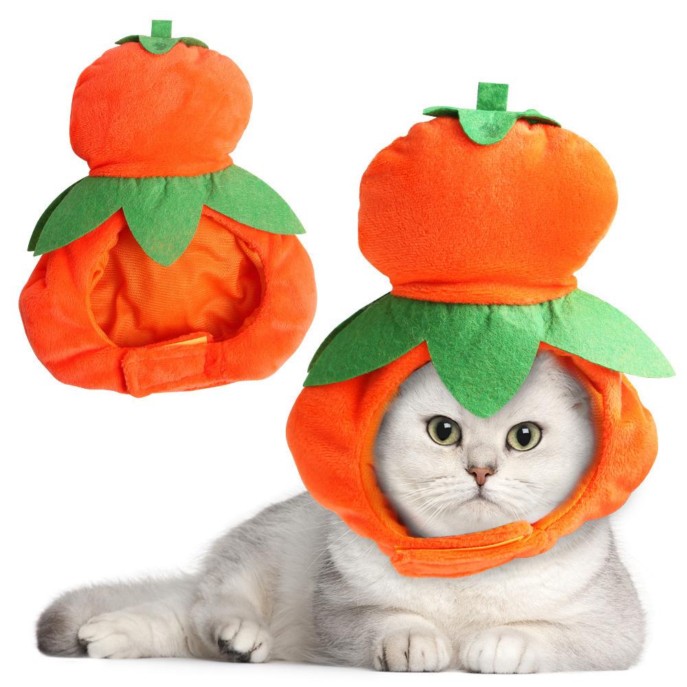 Pet hat funny costume chicken leg headdress, apple hat, cat cute leaky ear hat