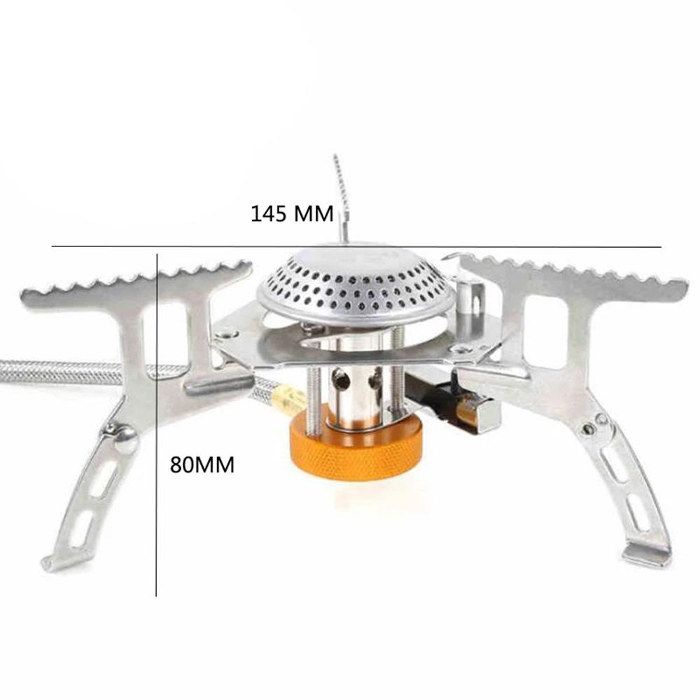 1PC Foldable Split Camping Gas Stove - Portable Picnic Flat Gas Electronic Ignition Stove for Outdoor Cooking Supplies