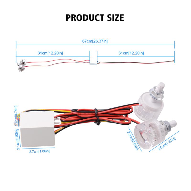 LMoDri Universal 1 Pair Motorcycle Led Concave Mirror Eagle Eye Lamp DRL Turn Signal Indicator Flashing LED Bulb