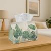 1pc Contemporary Botanical Tissue Box Holder- Tropical Leaf Pattern Design, Party Tissue Box, Versatile for Kitchen& Dining, Coffee Table, And Dining 