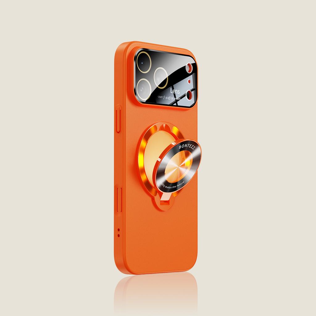 Large Window For Magsafe Phone Case for iPhone 17 Air 16 Plus 14 15 13 12 11 17 Pro Max Magnetic Stand Holder Armor Cover