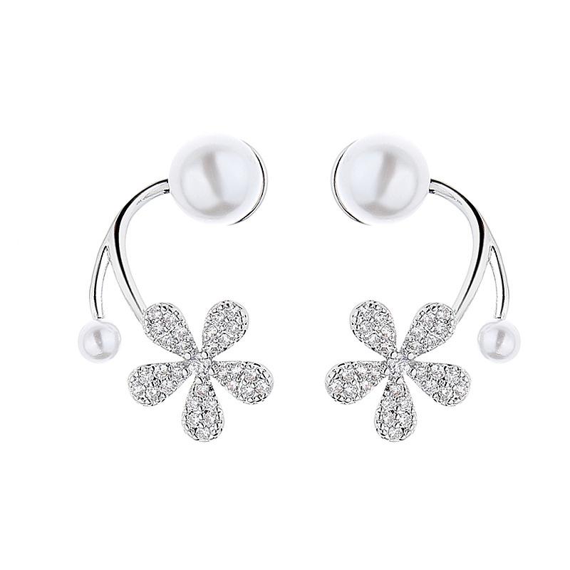 Temperament Earrings Women'S Unique Light Luxury High-End Stud Earrings Exquisite Double Wear Daily Earrings