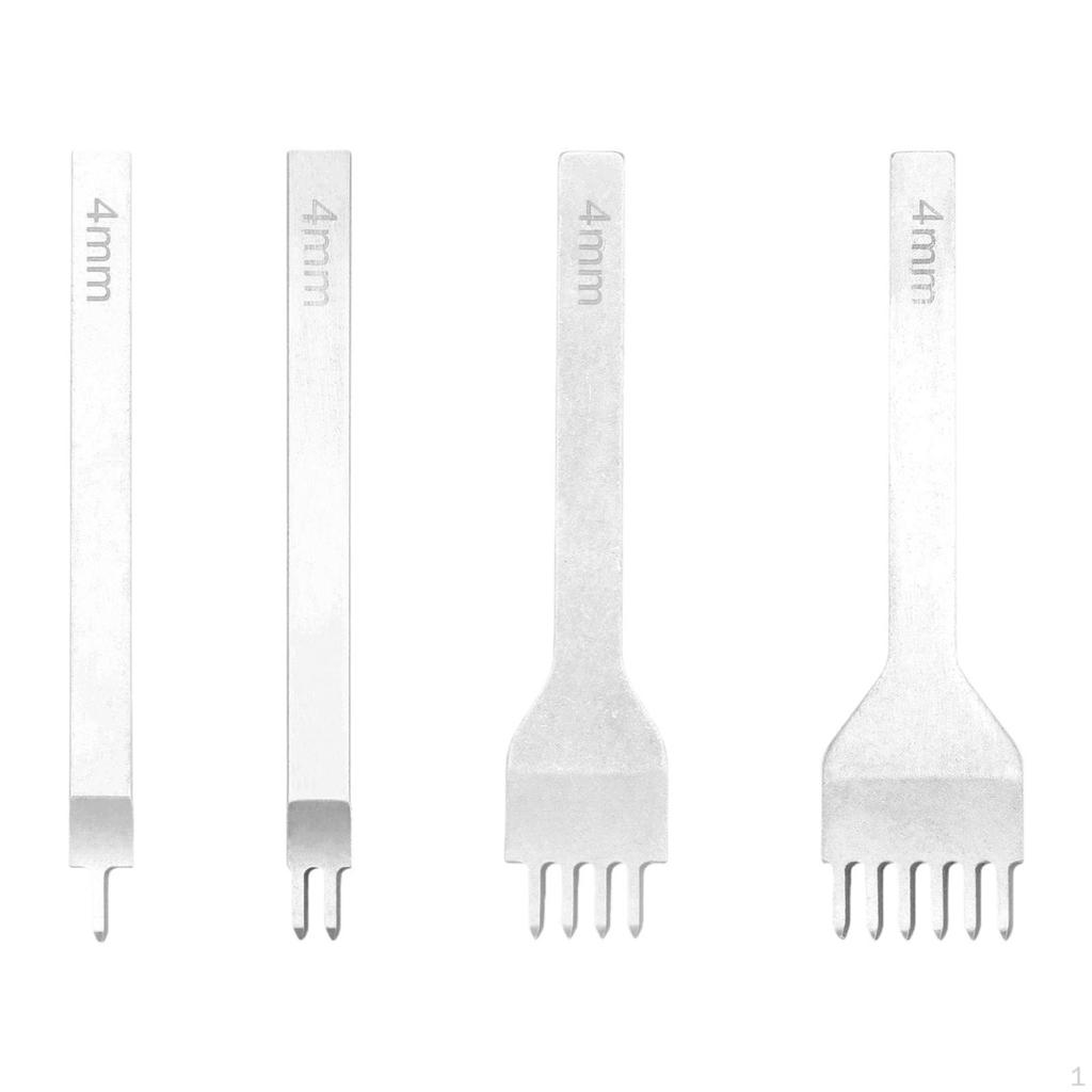 4 Pack DIY Leather Hole Punch Tools for Crafting Belts