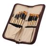 Paint Brush Sets Multimodal Nylon Hair Oil Paint Brushes with Yellow Brush Storage Bag for Oil Watercolor Painting