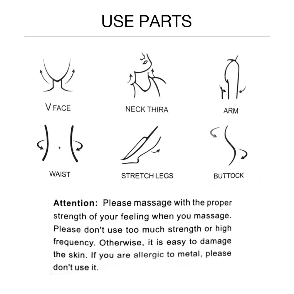 24K Gold Electric Facial Massager Y Shaped Full Body Face Tighten Micro Current Massage Roller