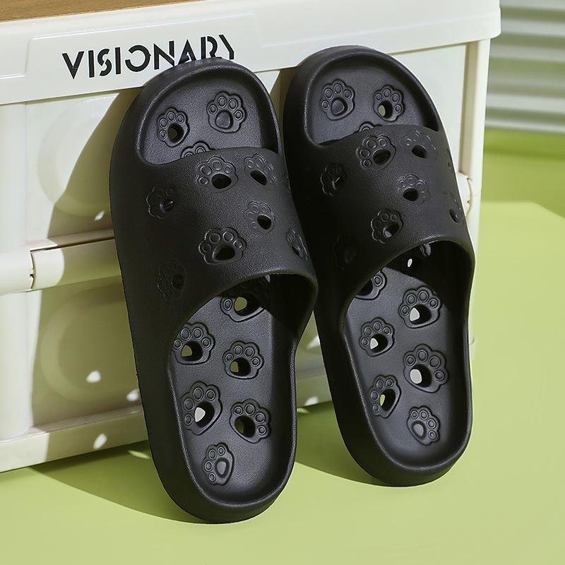 One-Piece Summer Cat Claw Hollow Indoor Sandals and Bathroom Slippers