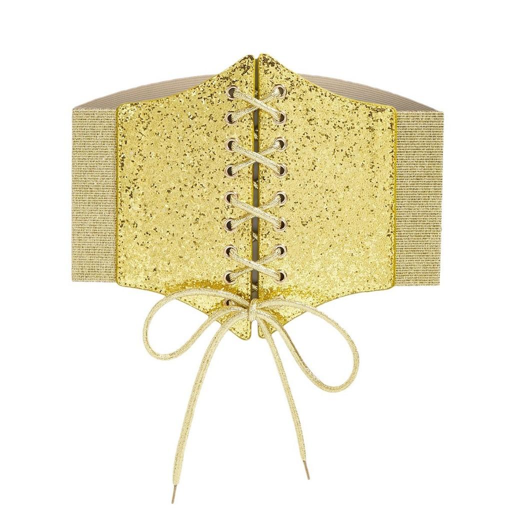 

Elegant Silver Glitter Waist Belt With Elastic Stretch For Dress And Shirt Styling 2024 Winter Fashion Accessory Gold Glitter