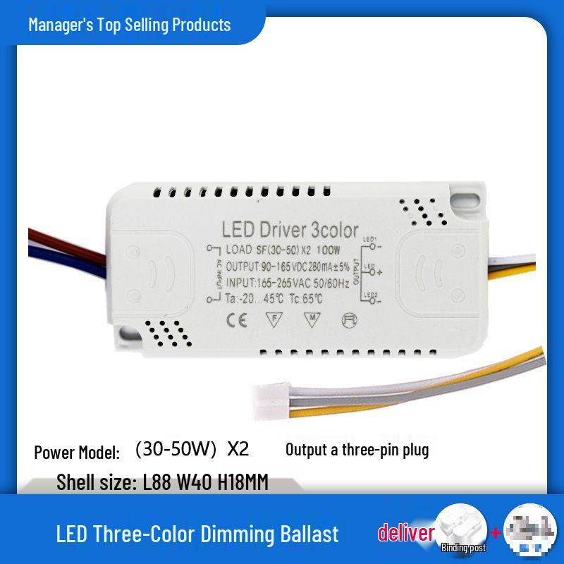 LED Deckenleuchte mit Dreifarben-Dimmung und Universal-Treiber