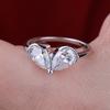 3cttw Pear Cut Moissanite Diamond Rings for Women   CopperTwo Stone Engagement Ring Wedding Bands Fine Jewelry Gift