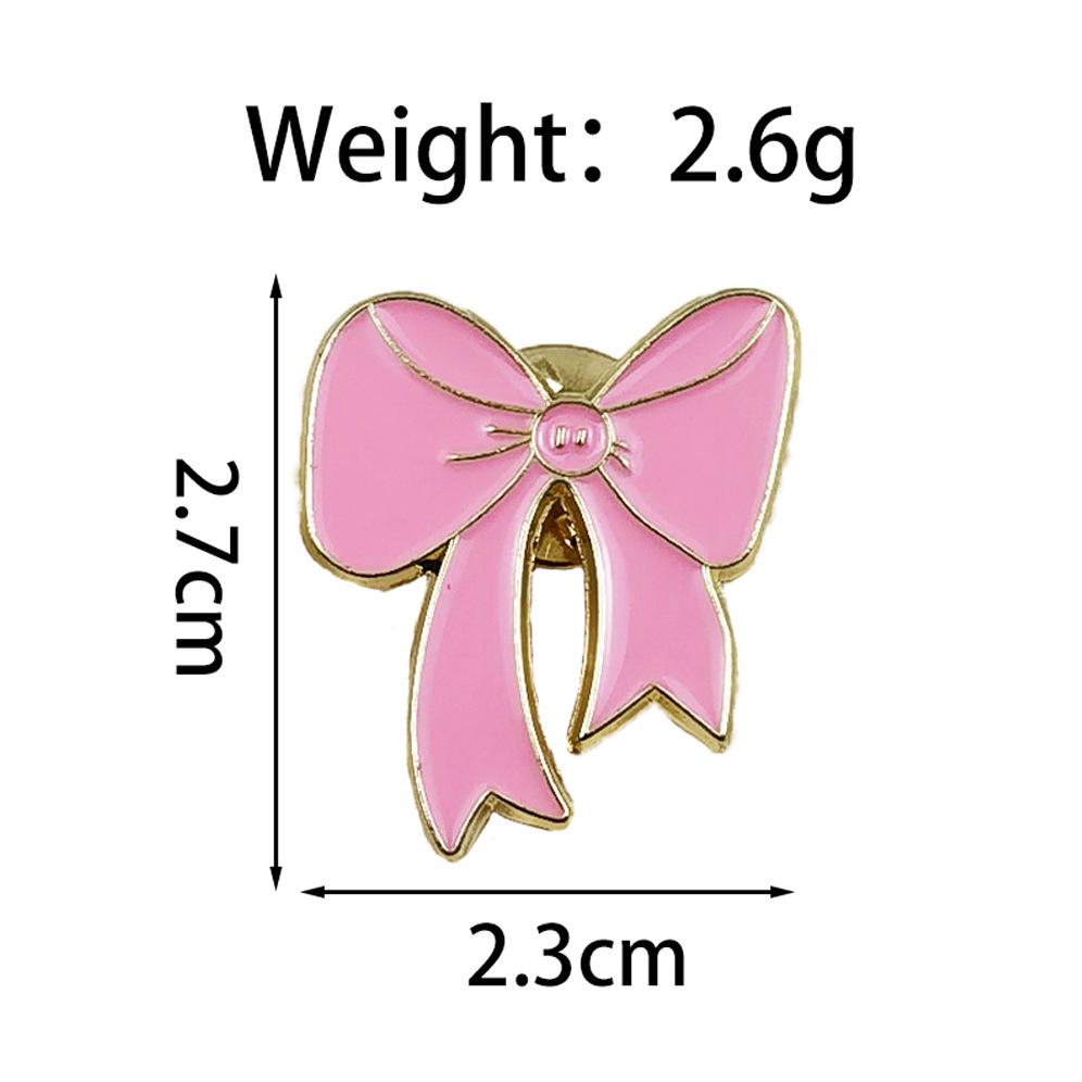Creative Cartoon Girl Bow Brooch - Cute Alloy Badge for Clothes Accessories