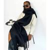 1 Damen-Winter-Fleece-Langschal mit Quasten - Weich und Warm,Verdickt,Winddichter Schal,Multifunktionaler Schal