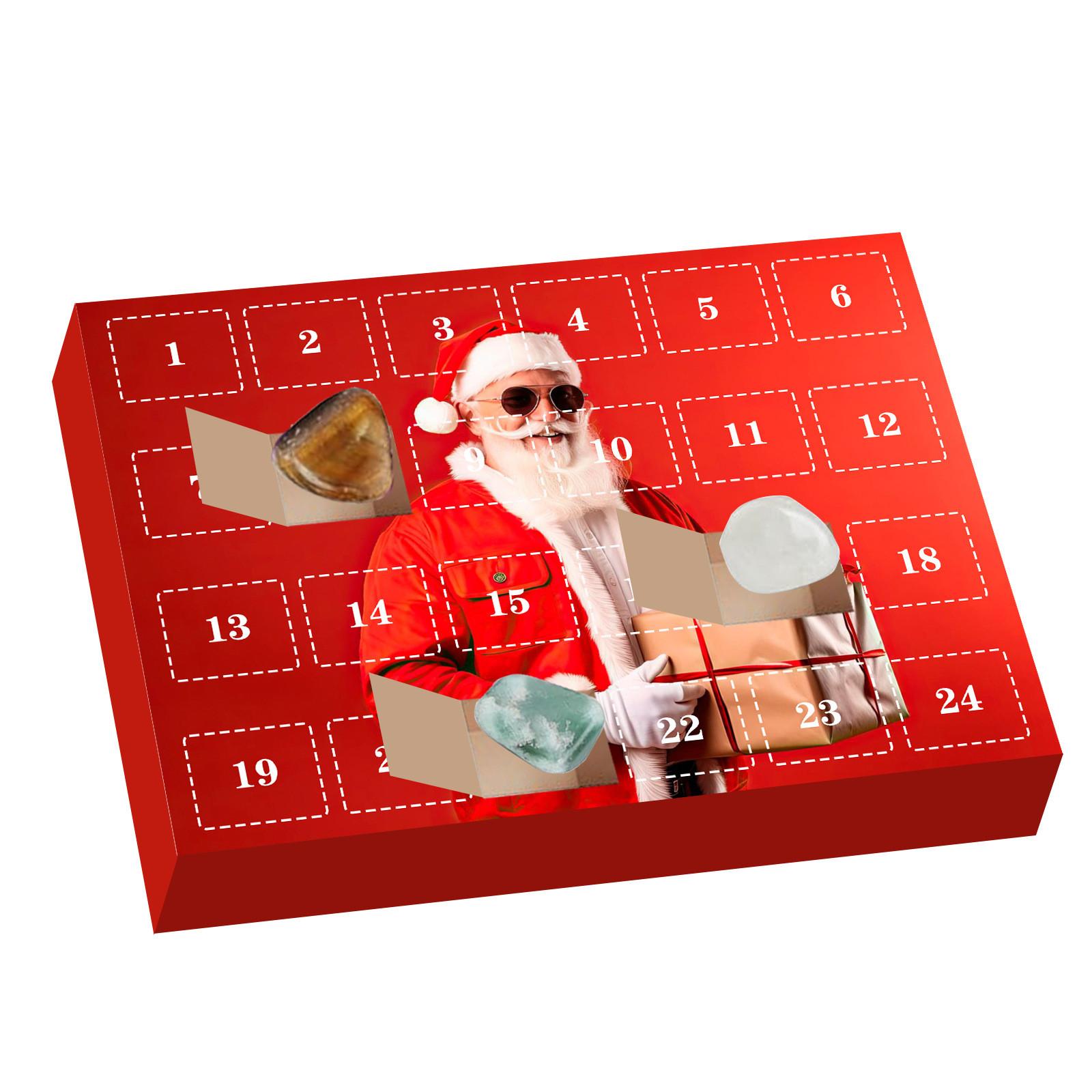 

Адвент-календарь Виды Коллекция Кристаллический календарь с драгоценными камнями, набор чакральных кристаллов и камней для начинающих, рождественские подарки для детей 24 шт. One Size