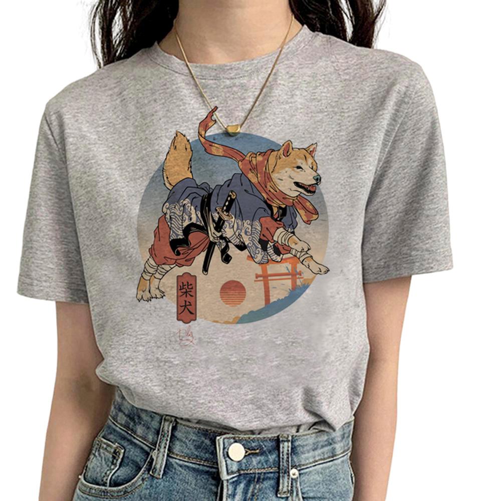Shiba Inu t shirt Women harajuku streetwear comic tshirts feUnisex Japanese 2000s anime clothing