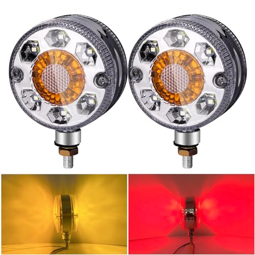 

X-STYLE Боковой габаритный фонарь для прицепа, 12В 24В, 2 цвета, Двусторонняя подсветка, Красный + Янтарный, Боковой габаритный фонарь для грузовика, Предупреждающий свет, Светодиодный рабочий свет, Hi