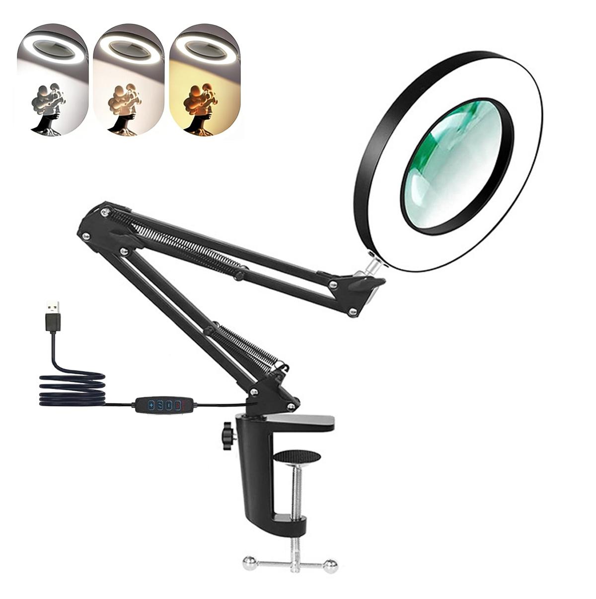 Desktop LED Ring Fill Light Portable Photography Fill Light USB Powered Dimmable LED Ring Light for Video Creators Photographers