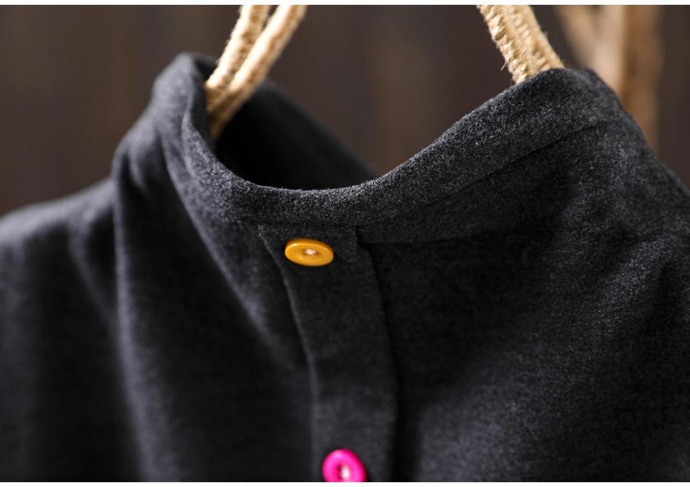 2025 Bojiafan Women's Half-High Collar Plush Sweatshirt with Stylish Colorful Buttons