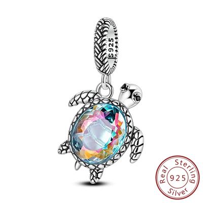 New In Copper Turtle Summer Swimming Pendant Charms Jewellery Fit Original Bracelet For Women Diy Gift Party