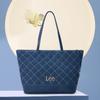 New Lee PU, Textile Mixture Tote Bag, Shopping Bag, Shoulder Bag Women's Dark Blue LE250147M-503