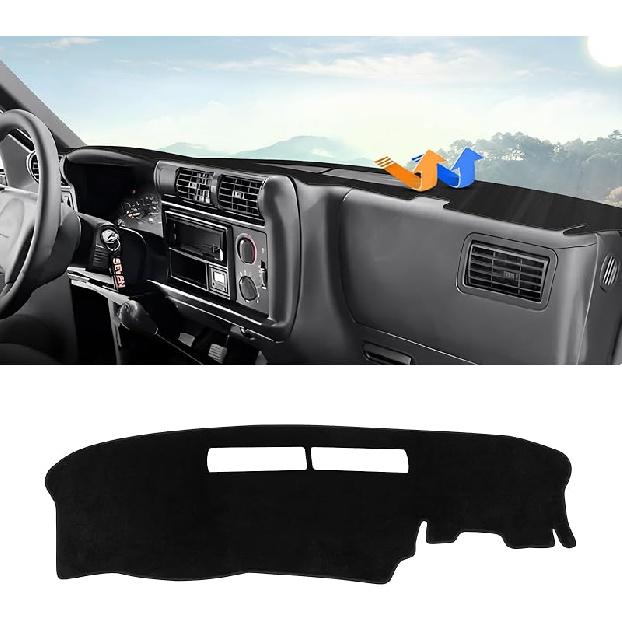 Autorder Dashboard Cover Mat For 1994-1997 Chevrolet Chevy S10 Blazer/GMC Jimmy Sonoma&1996 1997 Olds Oldsmobile Bravada Accessories Dash Cover