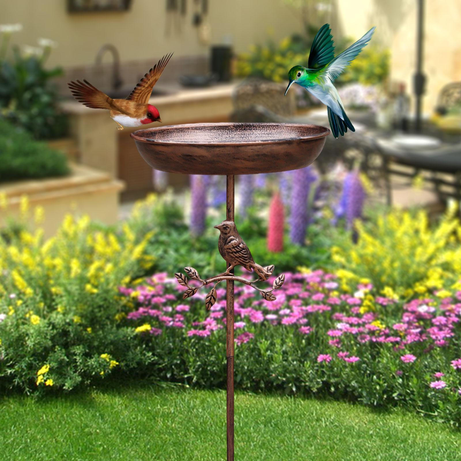 

Купальница для птиц Кормушка Декоративная поилка для птиц Садовая with 1 Bird Decor