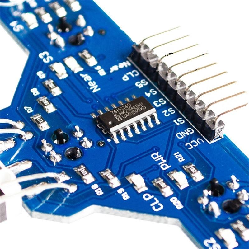 Multiple Sensorings Line Follower Module for DIY Robotics Projects with Real Time Pathes Detection