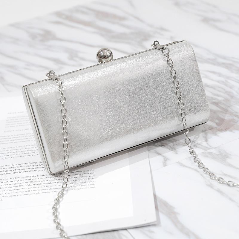 Neue Frühling- und Sommer Schräg-Ketten Kleine Tasche für Damen Koreanischer Stil Mode Diamant-Set Dinner-Clutch Schlichte Einzel-Schulter
