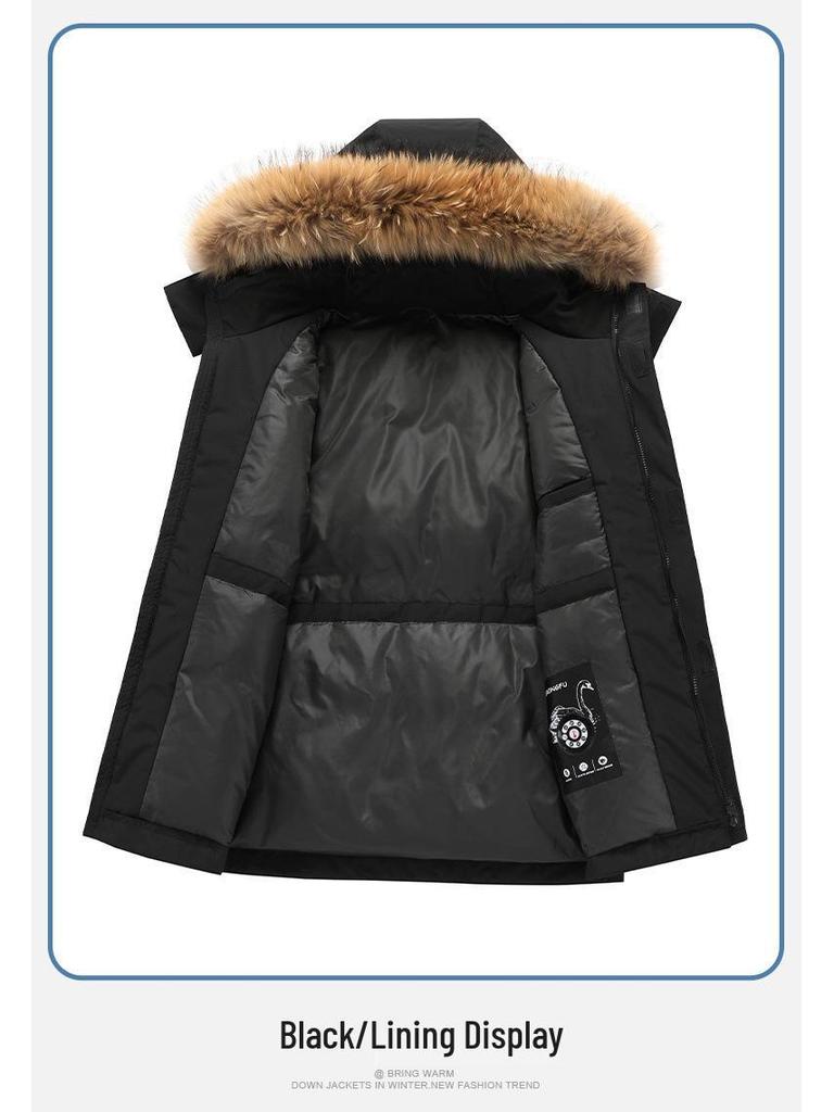 Modische Marke Herren Winter Weiße Daunenjacke mit Kapuze: Kurze, dicke, warme Jugend-Oberbekleidung für Paare 2025