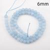 Aquamarine Round Blue Gemstone Beads High Luster Natural Stone for DIY Jewelry Making Necklace Bracelet Handcraft Gifts