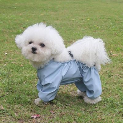 Breathable Waterproof Dog Jumpsuit Stain Resistant Adjustable Straps Belly-Covering Pet Outfit Solid Color Durable