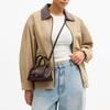 Coach SATCHEL Lara 22 Zipper Closure Silver Hardware Cow Leather Handbag Small Women's Maple Color