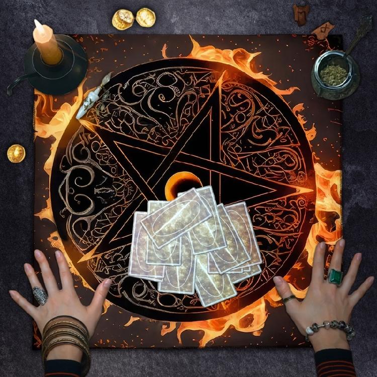 Multifunctional Tarots Card Table Cover Square Decorations Tarots Tablecloth Witchcraft Divination Altar Table Cloth