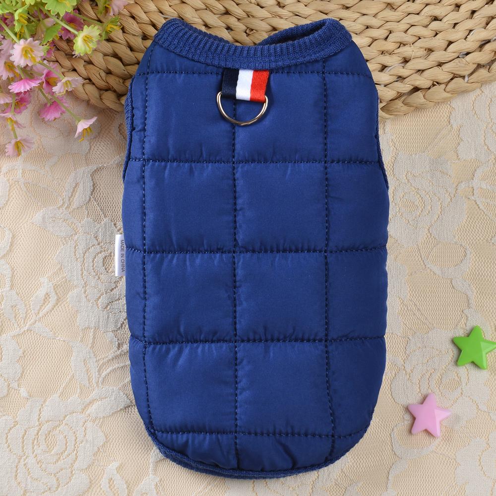 

Меховой жилет для собак, одежда, теплая хлопковая куртка для собак, зимняя куртка для домашних животных, одежда для маленьких и средних собак, одежда для французского бульдога, чихуахуа S синий
