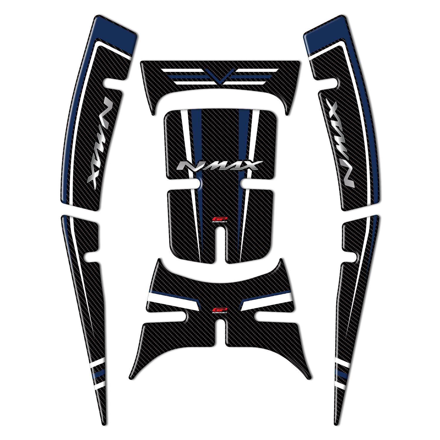 

GP Composite Yamaha NMAX 125 / 155 2021-2024 Compatible Tank Pad Set Blue