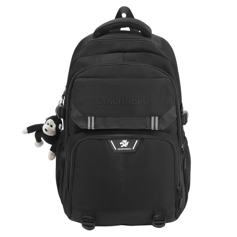 School bag new high-value retro fresh trendy cool niche design backpack couple lightweight travel backpack