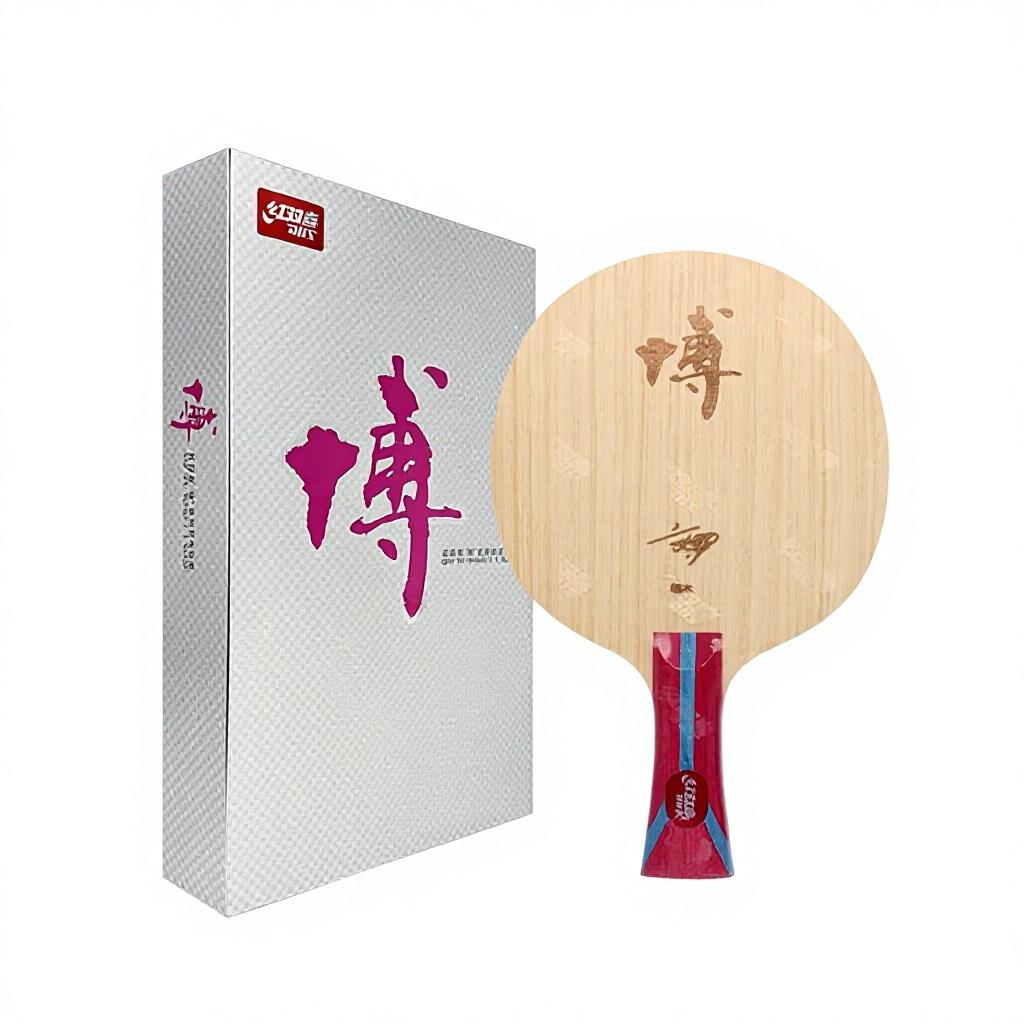 DHS Bo2X Series Fang Bo 7-layer Pure Wood Carbon Fiber Table Tennis Blade with Pimples in Rubber Fast Attack