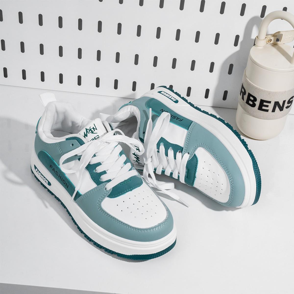 

2025 Новая Универсальная Платформа Женский Средний Каблук Ультралегкая Женская Обувь Студенческие Кеды Кампусный Стиль Спортивный Повседневный Маленькие Белые Туфли Женские 35 светло-синий