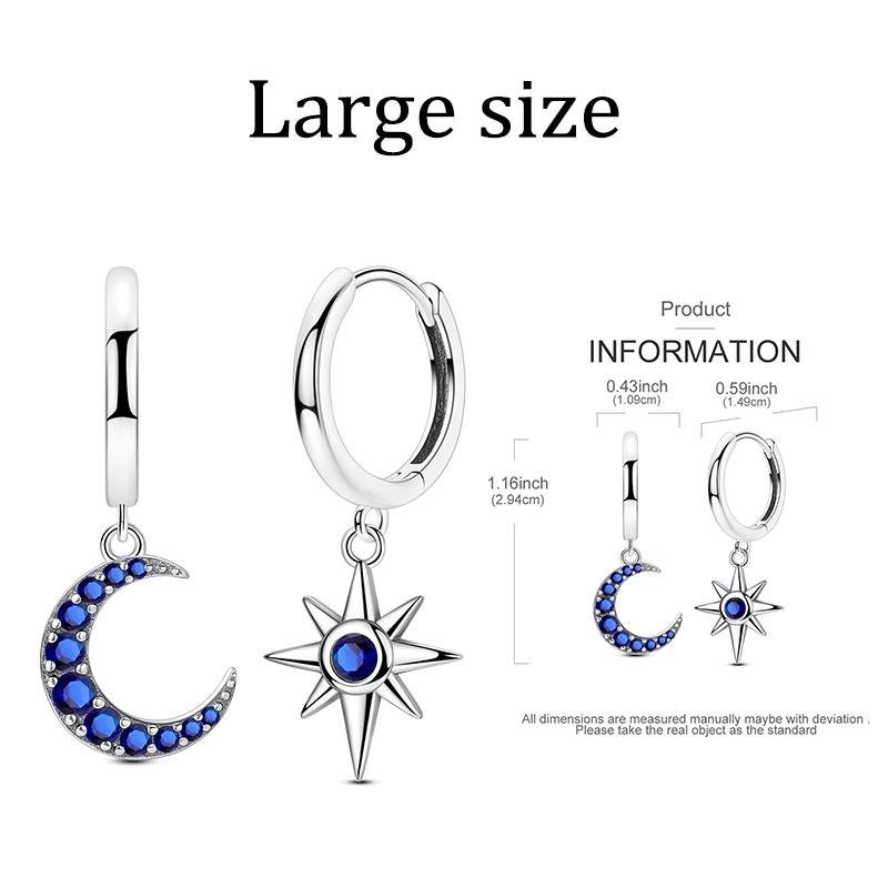 Hoop Earring Copper Original Earring For Woman Star Clover Zircon Pendientes Fine Jewelry