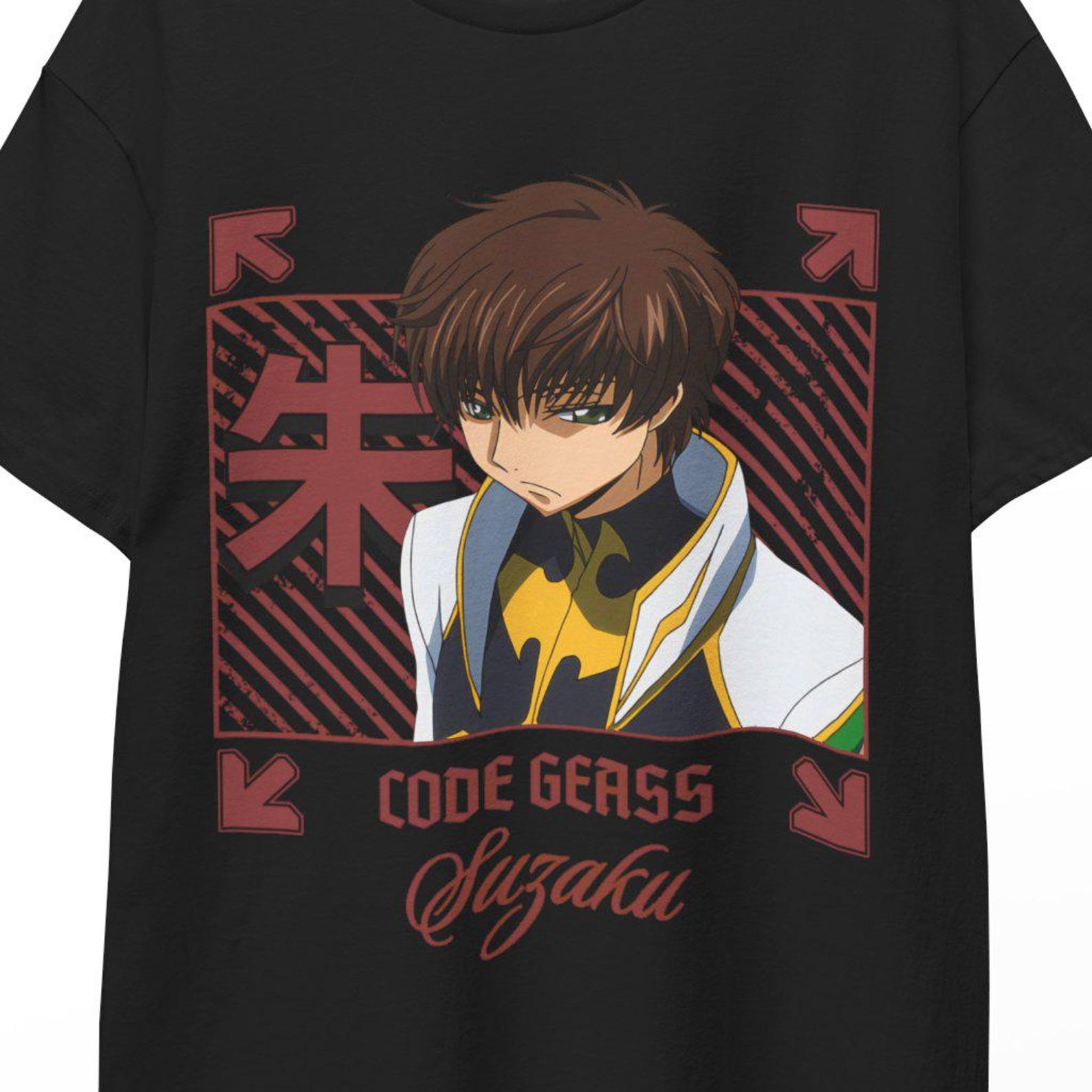 Code Geass T-Shirt Lelouch vi Britannia Anime Tee,Anime Gift Aesthetic Tee Style Black Knights Fan Merch Unisex Shirt, Suzaku & C.C. shirt 4XL