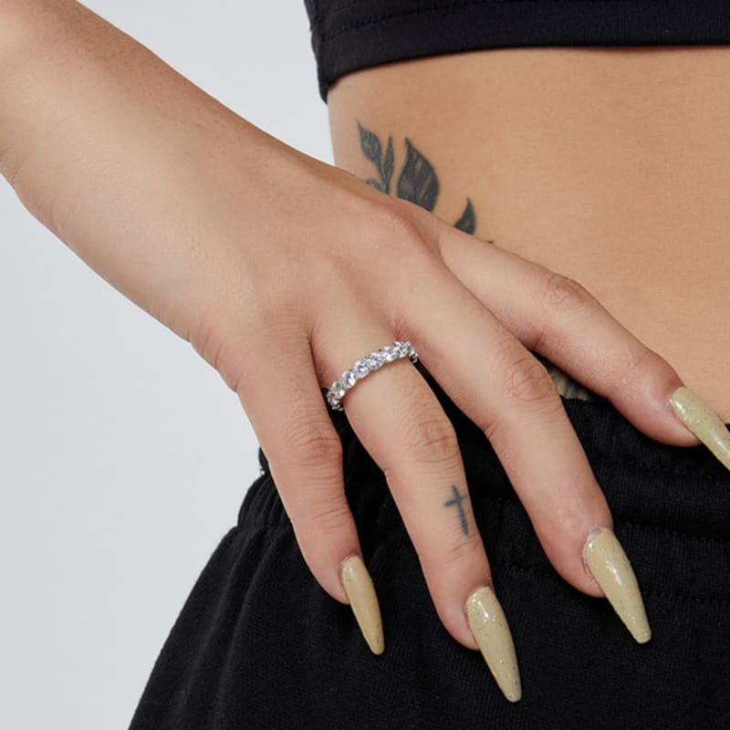 RAINDROP JEWELRY Raindrop 3.5MM Brilliant Eternity Ring