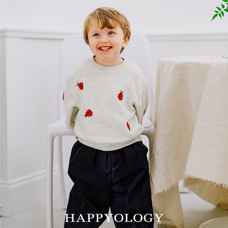 happyology Детская вышитая толстовка с длинным рукавом 4Y